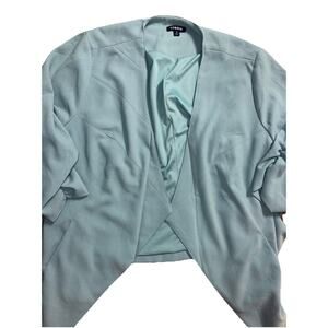 Torrid teal blue blazer ruched 3/4 sleeves women's Size 3 HRC